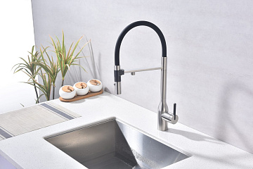 Смеситель для кухни Paulmark Magneto One Ma213188-BS брашированная сталь