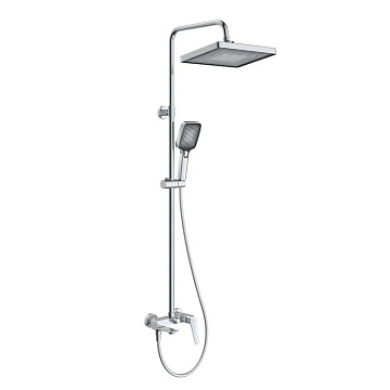 Душевая стойка Cezares Liner CVD-01, со смесителем и изливом, хром