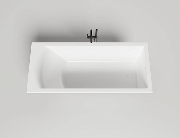 Ванна из искусственного камня Salini Cascata Kit S-Sense 180x80 см, встраиваемая, матовая белая, на 