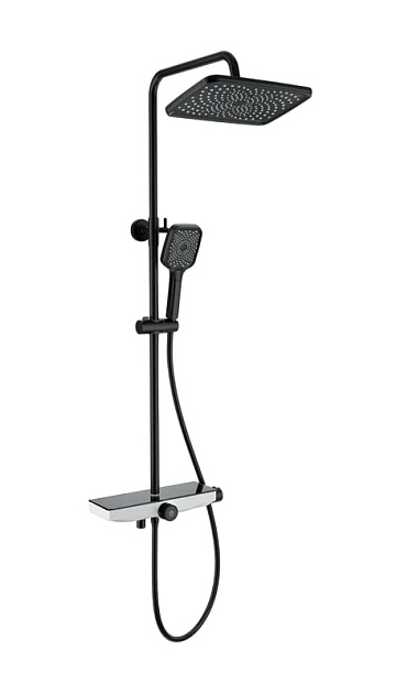 Душевая стойка Wonzon & Woghand ThermoKlick WW-B3098-A-MB, матовая черная