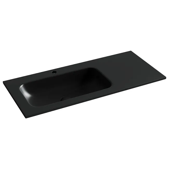 Мебельная раковина Ceramicanova Grace прямоугольная черная матовая 101 см CN7014MB Sancos — Оригинал