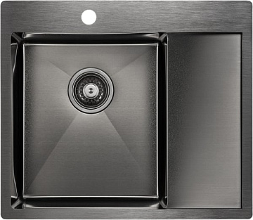 Мойка кухонная Paulmark Kroner PM225951-GML вороненая сталь L