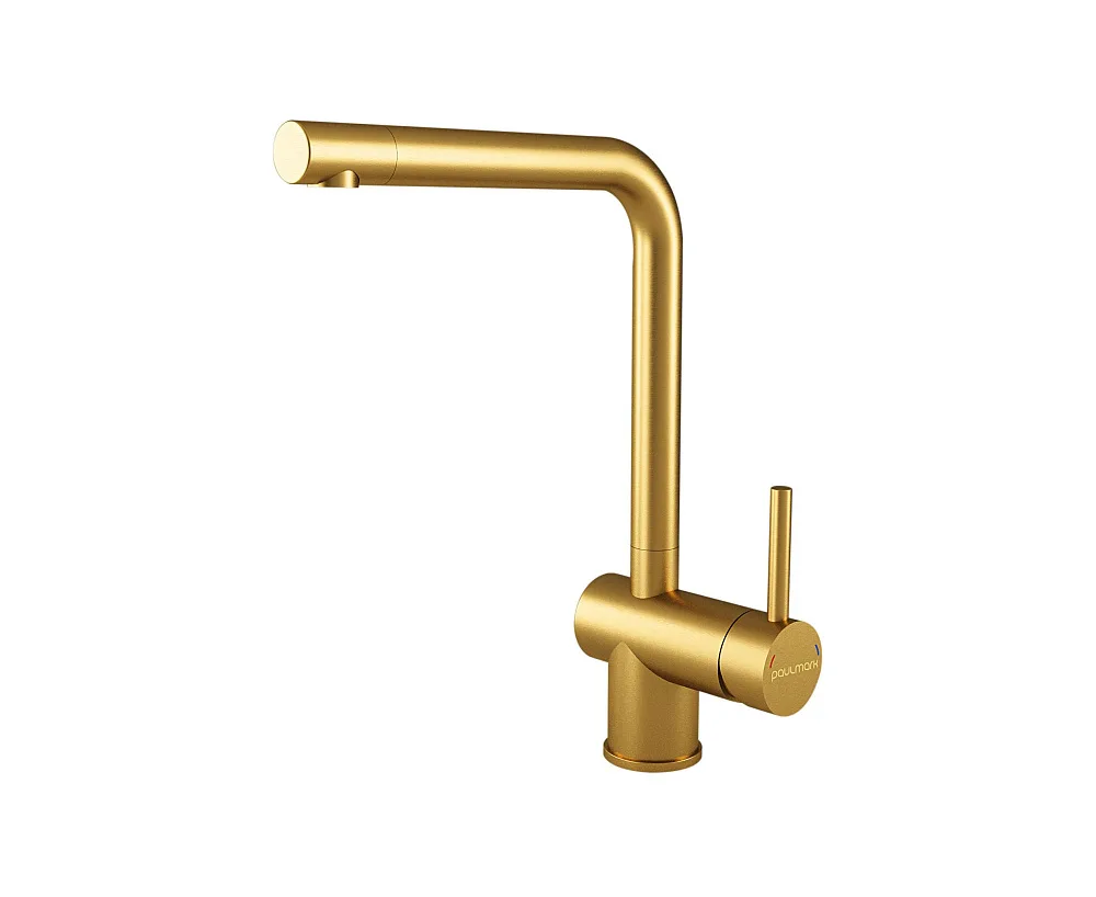 Смеситель для кухни Paulmark Spring Sp212067-BG, брашированное золото Sancos — официальный сайт
