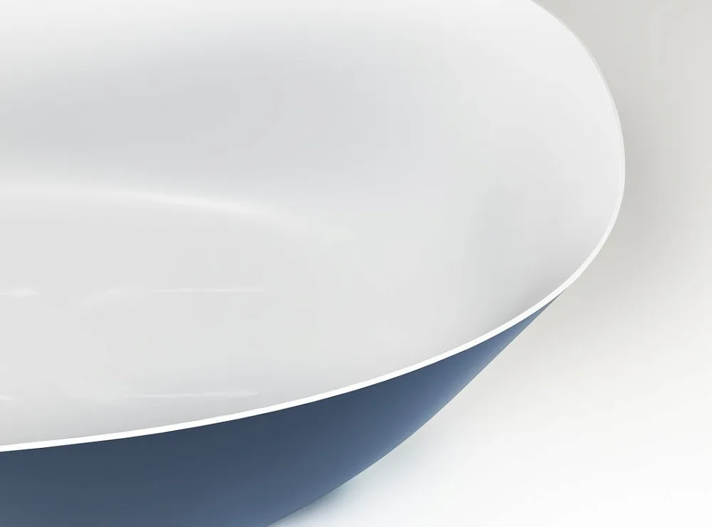 Ванна из искусственного камня Plumberia Selection Veloma 160x70 см, отдельностоящая, биколор матовый Sancos — официальный сайт