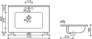 Мебельная раковина Ceramicanova Element CN7007