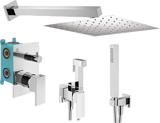 Комплект для ванной Plumberia Selection Tag KITZTG18CR С ВНУТРЕННЕЙ ЧАСТЬЮ, хром