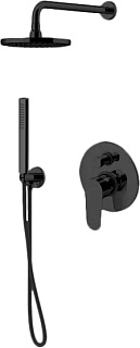Душевой комплект Gattoni H2OMIX 7000 KTH715/PDNO, С ВНУТРЕННЕЙ ЧАСТЬЮ, nero opaco
