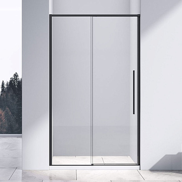 Душевая дверь в нишу Vincea Slim-N VDS-4SN120CLB 120 см, профиль черный