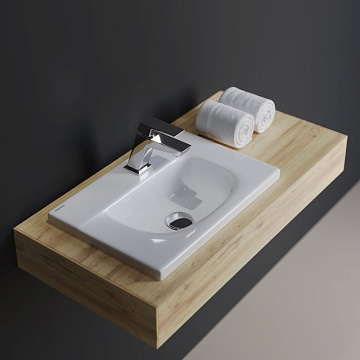 Раковина маленькая в туалет Berges Small 45x31 глянцевый белый