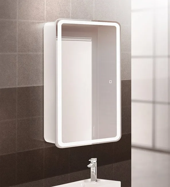 Зеркало-шкаф BelBagno Marino SPC-MAR-500/800-1A-LED-TCH с подсветкой Sancos — Оригинал