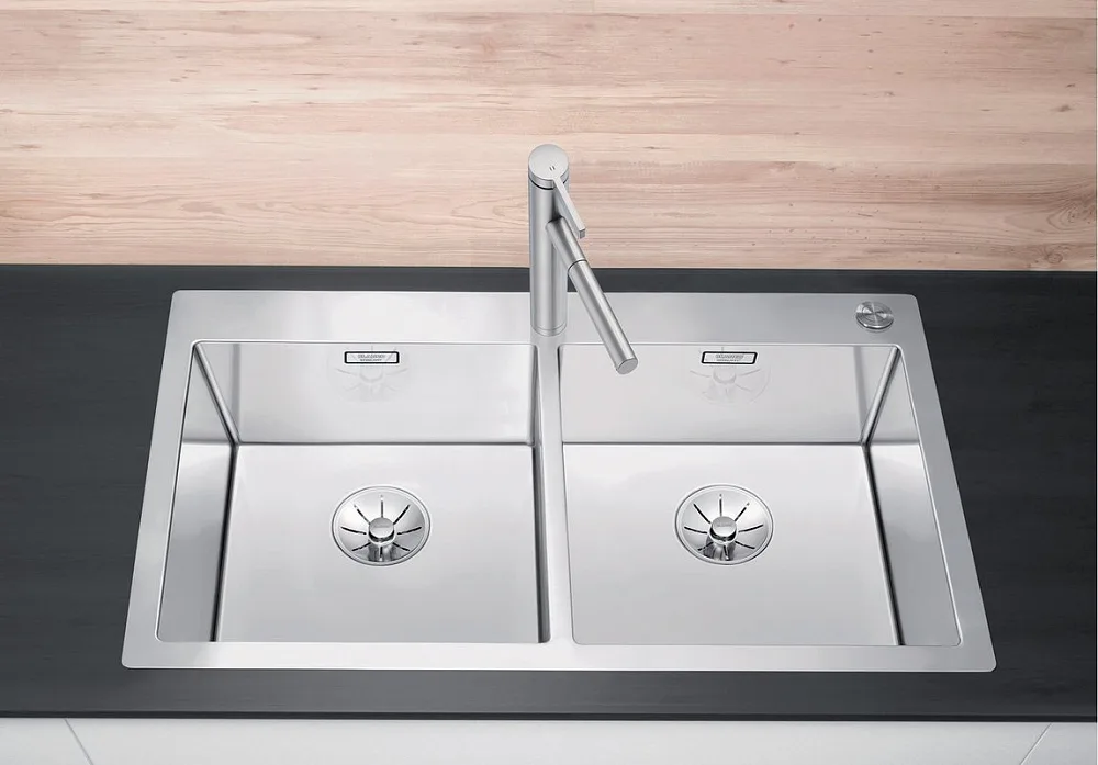Мойка кухонная Blanco Claron 400/400-IF/А клапан-автомат Sancos — официальный сайт