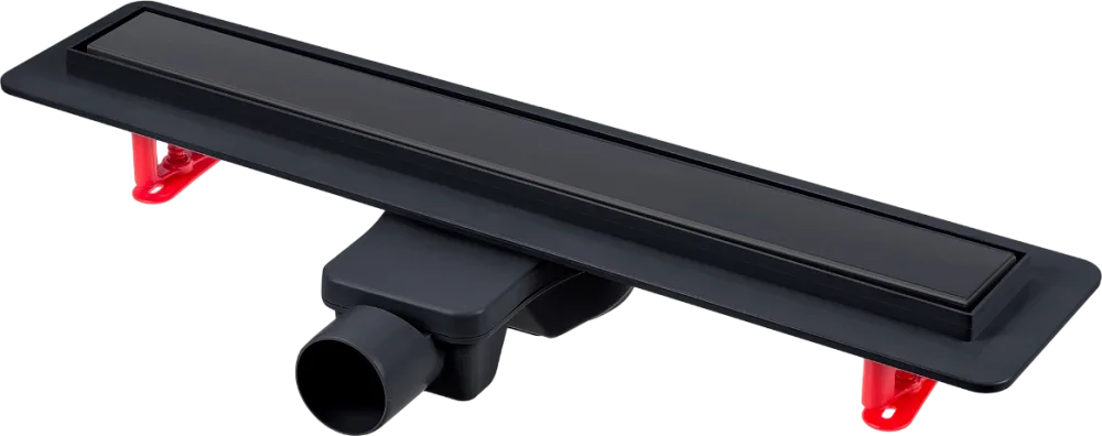 Душевой трап (лоток) Berges Optim Line Black 095505 50 см, матовый черный Sancos — официальный сайт