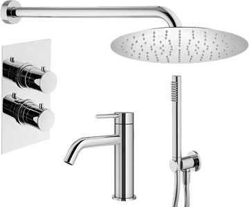 Комплект для ванной Plumberia Selection Ixo KITXOT18QCR53 С ВНУТРЕННЕЙ ЧАСТЬЮ, хром