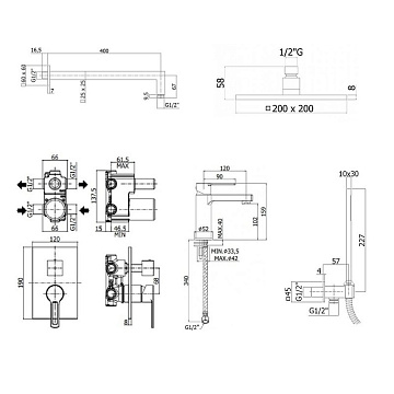 Комплект для ванной Paffoni Ringo KITRIN018NO071 С ВНУТРЕННЕЙ ЧАСТЬЮ, черный матовый