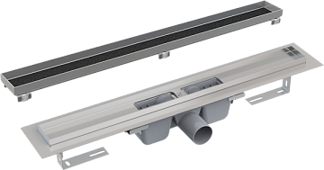 Душевой трап (лоток) AlcaPlast APZ1 APZ6S 850, с опорами, с решеткой FLOOR-850 85 см, под плитку