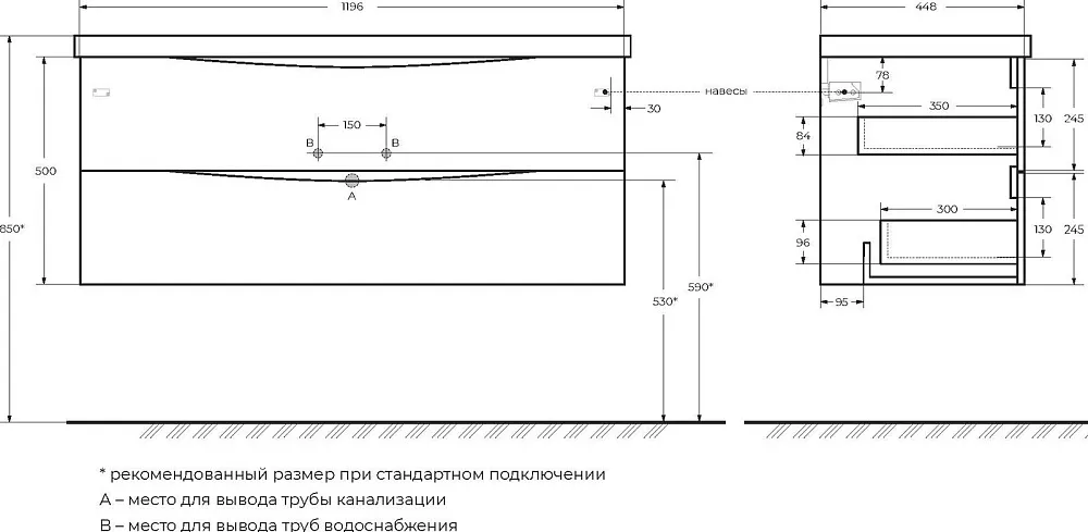Тумба под раковину без столешницы BelBagno Marino 120 bianco lucido Sancos — официальный сайт