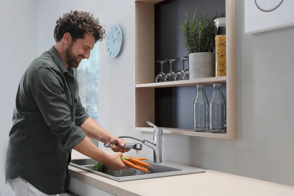 Смеситель для кухни Hansgrohe Focus M43 71842000 хром Sancos — официальный сайт