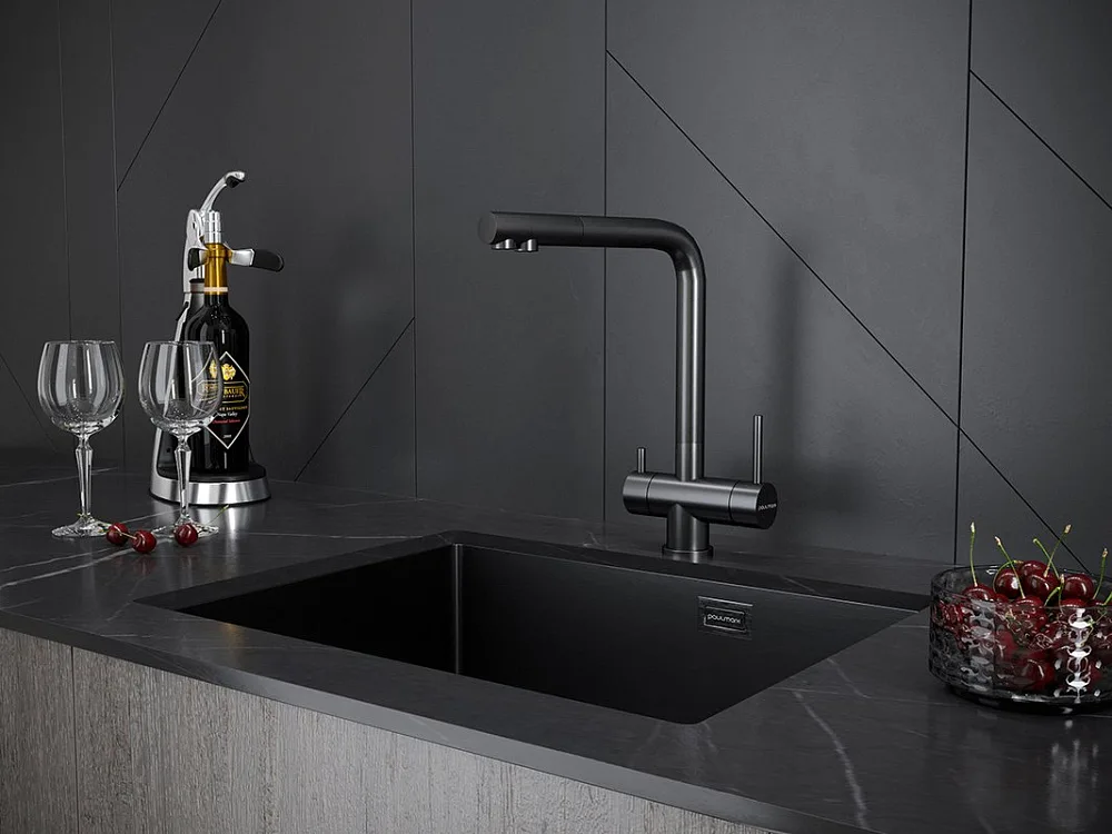 Смеситель для кухни Paulmark Skalen Sk213020-GM Sancos — официальный сайт