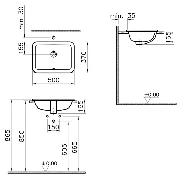 Раковина VitrA S20 5474B003-0642