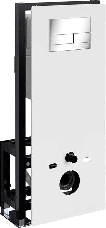 Система инсталляции для унитазов Wasserkraft Glan 66TLT.010.ME.WH.CH04, с кнопкой смыва хром