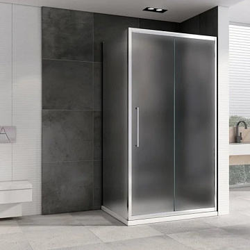 Душевой уголок Abber Schwarzer Diamant AG30140MH-S90M 140х90, профиль хром, стекло матовое
