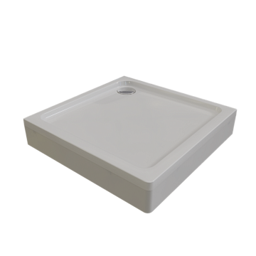 Поддон для душа Radomir Берген SQ 100x100 см, слив хром