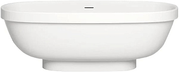 Ванна из искусственного камня Salini Greca S-Stone 180x80 см, отдельностоящая, матовая белая, овальн