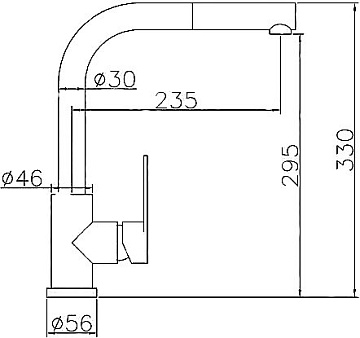 Смеситель для кухни Oulin OL-8607S