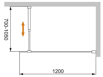 Душевая перегородка Cezares Liberta -L-1-120-BR-Cr