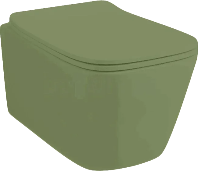 Чаша для унитаза подвесного ArtCeram A16 Rimless ASV003 44 00 безободковый, зеленый Sancos — Оригинал