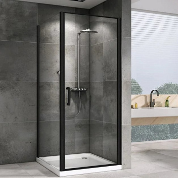 Душевой уголок Abber Sonnenstrand AG04100B-S90B 100x90, профиль черный, стекло прозрачное