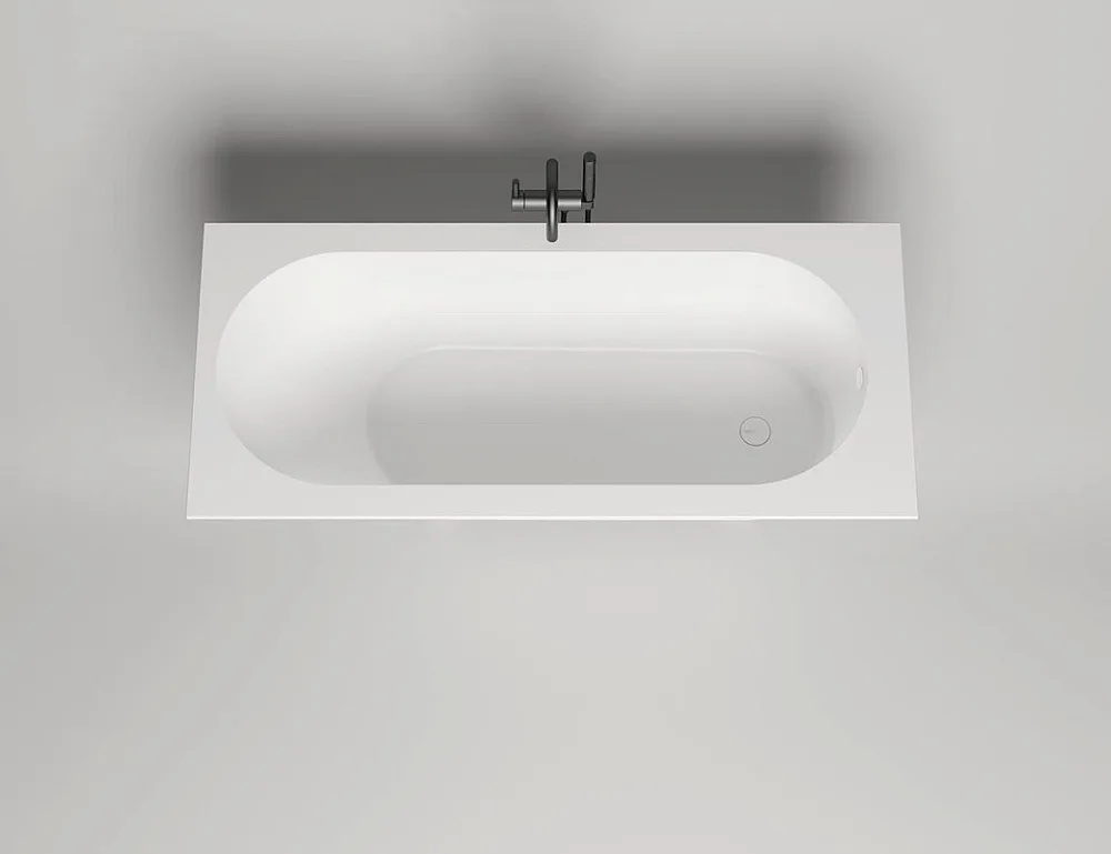 Ванна из искусственного камня Salini Ornella S-Sense 170x80 см, встраиваемая, белая, на ножках Sancos — официальный сайт