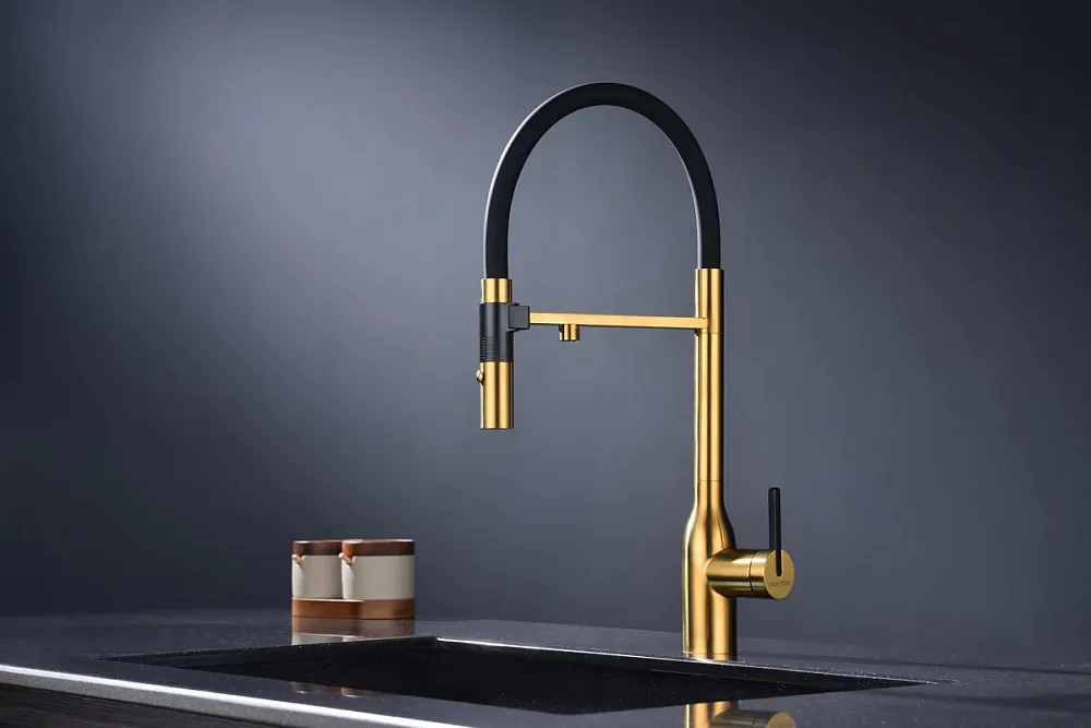Смеситель для кухни Paulmark Magneto One Ma213188-BG брашированное золото Sancos — официальный сайт