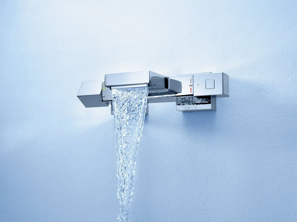 Термостатический смеситель Grohe Grohtherm Cube 34497000, для ванны с душем Sancos — официальный сайт