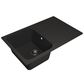 Кухонная мойка кварцевая Uperwood Quartz UPD-04-04, прямоугольная, черная