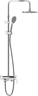 Душевая стойка Damixa Jupiter 977730000, хром, с полочкой
