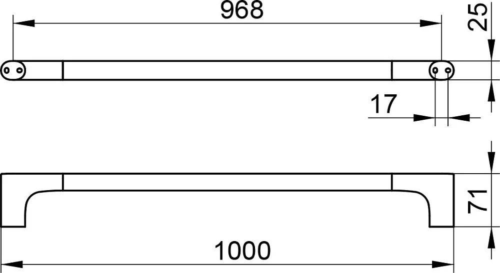 Полотенцедержатель Keuco Edition 400 11501 100 см, хром Sancos — официальный сайт