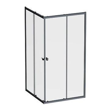 Душевой уголок AM.PM Sunny W87G-403-100100-BT 100x100 см, черный матовый