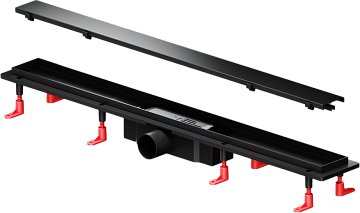 Душевой трап (лоток) AM.PM PrimeFlow Tile 80 см, черный матовый