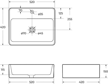 Накладная раковина BelBagno BB1367