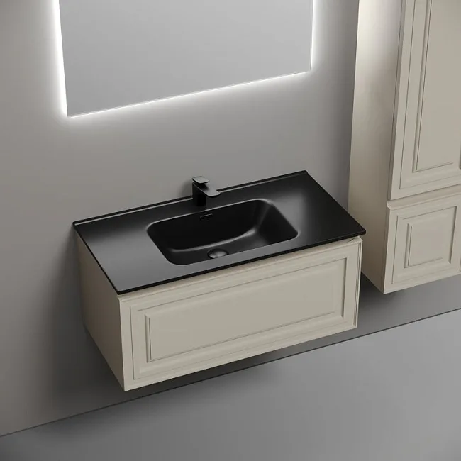 Тумба с раковиной Sancos Very 90 beige soft, раковина CN7002MB Sancos — Оригинал