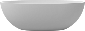 Ванна из искусственного камня WHITECROSS Diamond 170x85 см, отдельностоящая, матовая белая, овальная