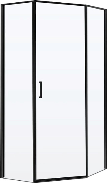 Душевой уголок BelBagno Uno 195 P 1 90 C Nero профиль черный, стекло прозрачное