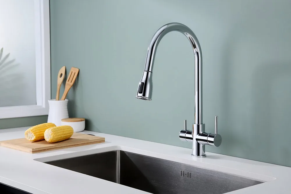 Смеситель для кухни Paulmark Lange 214212-CR, хром Sancos — официальный сайт