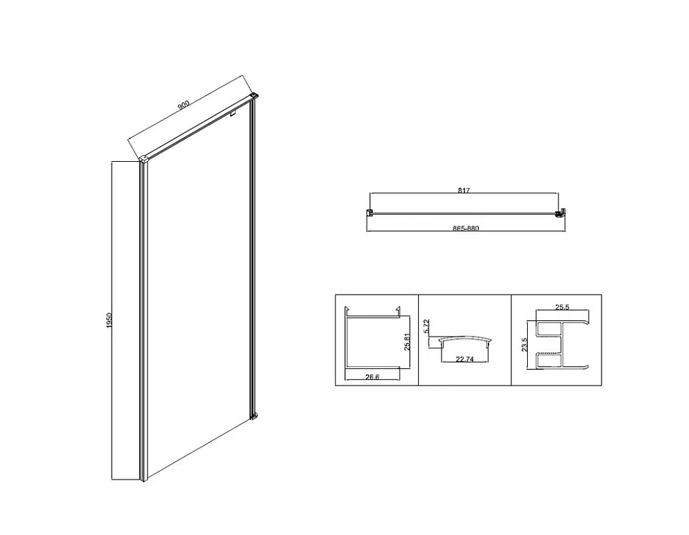 Душевой уголок Vincea Slim-N VSR-5SN9090CLB 90х90, профиль черный, стекло прозрачное Sancos — официальный сайт