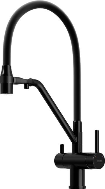 Смеситель для кухни Sancos Dora SC4003MB с гибким изливом, матовый черный