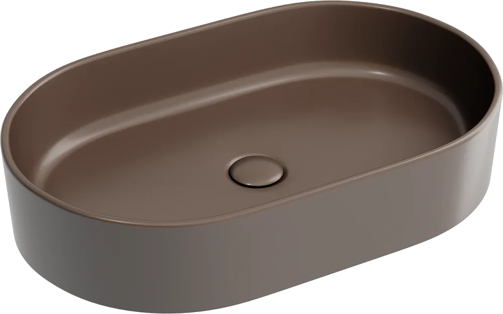 Накладная раковина Ceramicanova Element CN6048MDB темно-коричневая матовая Sancos — официальный сайт