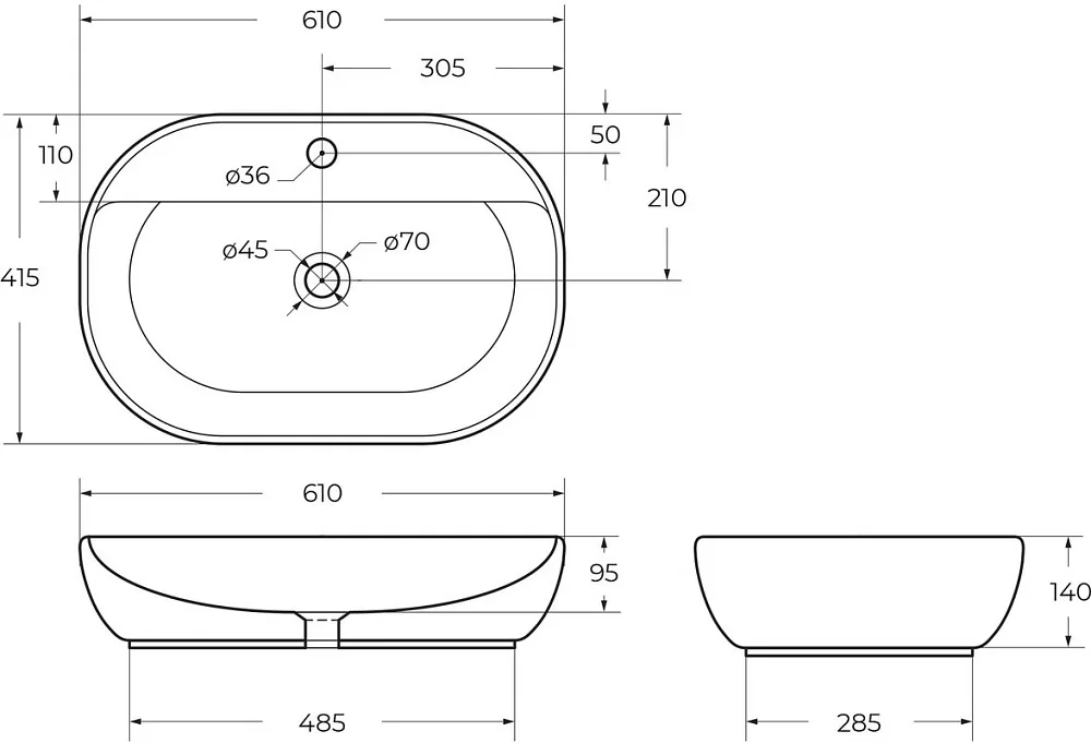 Накладная раковина BelBagno BB1346 накладная Sancos — официальный сайт