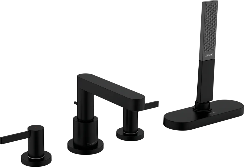 Смеситель на борт ванны Hansgrohe Finoris 76444670, матовый черный Sancos — официальный сайт