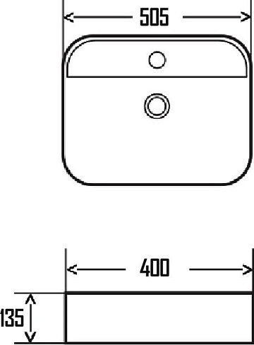 Накладная раковина AQUAme AQM5001